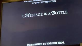 Closing To Message In A Bottle 1999 VHS [upl. by Caiaphas]