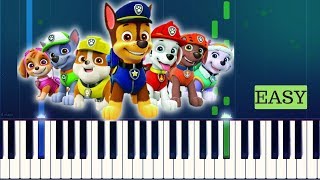 Paw Patrol Theme Song  EASY PIANO TUTORIAL [upl. by Aynatal]