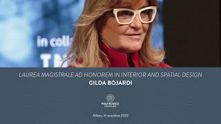 Laurea Magistrale ad honorem in Interior and Spatial Design Gilda Bojardi [upl. by Myrah]