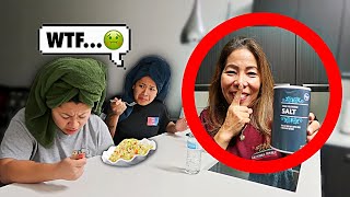 Cooking EXTREMELY SALTY To See How My FAMILY REACTS Unbelievable [upl. by Otreblif]