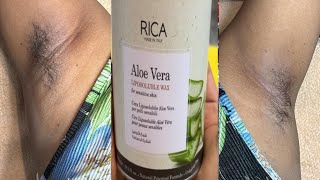 First time armpit waxing by Rica waxwaxing waxingathome hairremoval skincare pummybeautyworld [upl. by Llerrod]