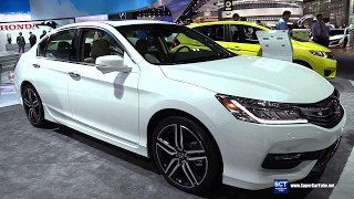 2017 Honda Accord V6 Touring  Exterior and Interior Walkaround  2017 Detroit Auto Show [upl. by Neliak]