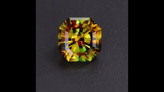 Green Square Brilliant Sphene Gemstone 415 Carats [upl. by Yanahs]