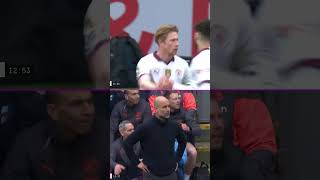 Pep blowing kisses to De Bruyne after his goal 😅😘 [upl. by Emmeram]