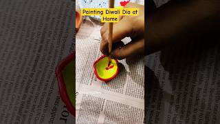 Painting Diwali Dia at Home diycrafts diwalidecoration diwalispecial youtubeshorts mandala art [upl. by Trautman252]