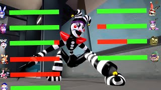 SFM FNaF Top 5 FNAF vs FIGHT Animations WITH Healthbars [upl. by Treblig]