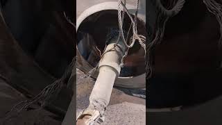 Shaft dismantle from impeller with gas cutting shaft via cutting torch oxygen gas cutter meme [upl. by Hepsoj598]