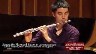 Lowell Liebermann Sonata for Flute and Piano I Lento [upl. by Htenaj]