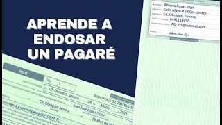 Aprende paso a paso como endosar un pagaré [upl. by Auhsej]