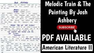 Melodic Train and The Painting By Josh Ashbery [upl. by Franchot56]