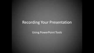 Recording a presentation in PowerPoint [upl. by Kendy819]