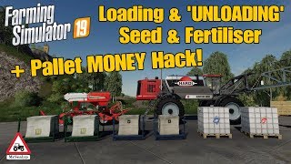 Farming Simulator 19 PS4 Loading amp UNLOADING Seed amp Fertiliser  Pallet MONEY Hack [upl. by Yerag205]