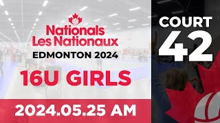 2024 Volleyball Canada Nationals 🏐 Edmonton 16U Girls  Day 2 AM Wave  Court 42 20240525 [upl. by Angrist]