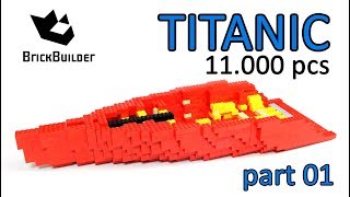 Lego Moc Titanic 24 m long  11000 pcs  Part 01  Lego Speed Build [upl. by Pauline]