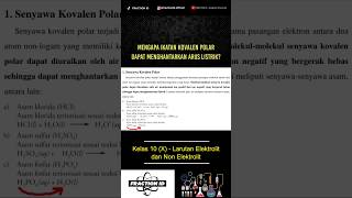 Mengapa Ikatan Kovalen Polar dapat Menghantarkan Arus Listrik [upl. by Eilema]