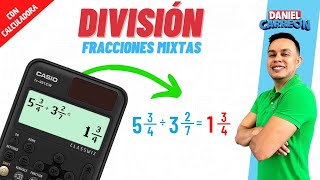 DIVISIÓN DE FRACCIONES MIXTAS Con caculadora [upl. by Lavro]