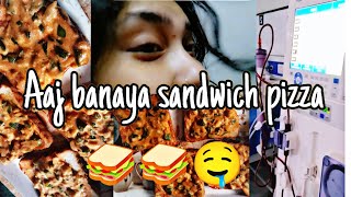 Aaj banaya sandwich pizza 🍕🍕 yammy saa shortvideo love minivlog ytshortsindia sister fashion [upl. by Ayotel]