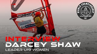 Interview with Darcey Shaw  Leader U19 Women  2024 iQFOiL Youth amp Junior World Championship [upl. by Anael]