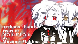 INTRO》Archons  Fatui react to MYn and FYn as Muzan and Makima  Enemy of All [upl. by Royce943]