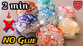 how to make flowers with tissue papervery easy Tutorial [upl. by Yecnuahc]