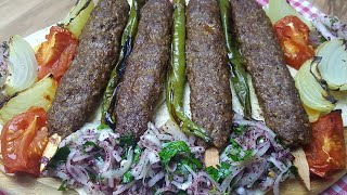 EVDE KOLAY ADANA KEBAB TARİFİ  SOĞAN SALATASI [upl. by Eelessej]