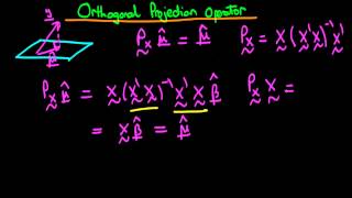 Orthogonal Projection Operator in Least Squares  part 2 [upl. by Siberson632]