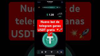 🚨NUEVO BOT DE TELEGRAM GANAS USDT GRATIS💥🔥 bot telegrambot telegram crypto bitcoin [upl. by Tnomel]