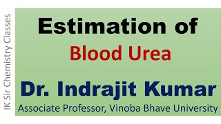 Estimation of blood urea [upl. by Saxena161]