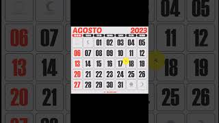 CALENDÁRIO DE AGOSTO DE 2023 COM LUAS E FERIADOS [upl. by Genisia514]