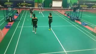 Kejurprov DKI ZhafiraNikita Jaksel vs RifaSafiyah Jakbar aurorabadmintonclub [upl. by Ahsika397]