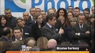 Photowatt Sarkozy tente de rassurer les salariés [upl. by Mic]