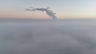 Flying above the fog Didcot Power Station Oct 24 [upl. by Ayotol]