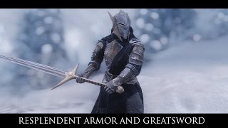 TES V  Skyrim Mods Resplendent Armor and Greatsword [upl. by Enicul]