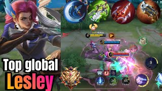 INTENSE MATCH  LESLEY AGGRESSIVE GAMEPLAY IN HIGH RANK I LESLEY BEST BUILD 2024 [upl. by Anivol]