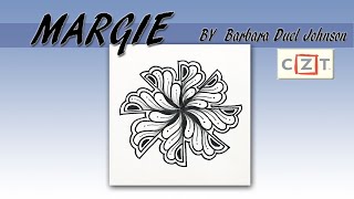 如何畫一般圖樣How to draw the Tangle Pattern MARGIE [upl. by Karalynn23]