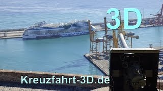 3DVideo AIDA Reisebericht Mittelmeer Kreuzfahrt  Tag 7  Barcelona mit AIDAmar [upl. by Darn]