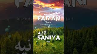 🌹Faizan amp Saniya🌹  Name Meaning Status  Urdu e Hind Official [upl. by Leigha]