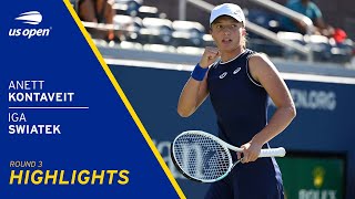 Anett Kontaveit vs Iga Swiatek Highlights  2021 US Open Round 3 [upl. by Nnairrehs107]