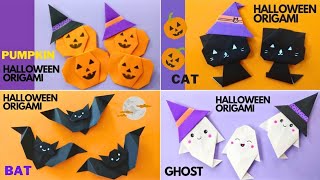 Halloween crafts with paper  Halloween decorations DIY Origami [upl. by Tamberg401]