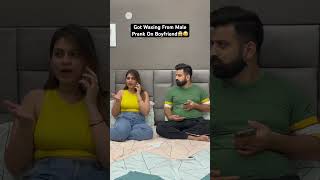 Prank On Boyfriend 😂 rajatswati swatimonga comedy funny couplegoals prank ytshorts [upl. by Sihun132]