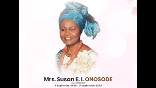 Mrs Susan EI ONOSODE SERVICE OF SONGS [upl. by Aliek]