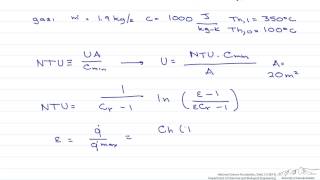 NTU Effectiveness CounterFlow Heat Exchanger [upl. by Chew]