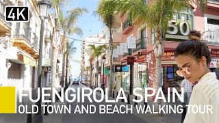 4K Fuengirola Spain June 2022  Costa del Sol Town to Beach Walk 2022 [upl. by Nerfe916]