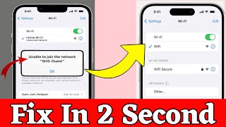 Unable to join the network problem in iphone  wifi iphone connect problem  iphone wifi problem [upl. by Stiles]