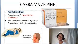 Medicine 1124 Carbamazepine Anti Epileptic Seizures Trigeminal Neuralgia Pain Mechanism [upl. by Marduk]