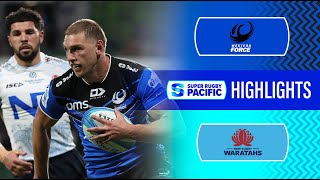 HIGHLIGHTS  FORCE v WARATAHS  Super Rugby Pacific 2024  Round 13 [upl. by Euginimod]