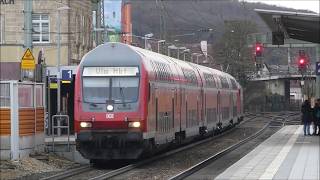 Zugverkehr in Ebersbach Fils ua mit BR 218 und VT 611 [upl. by Tabby]