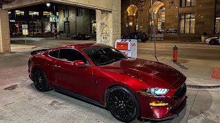 STRAIGHT PIPE MUSTANG GT IN THE CITY AT 1AM POV DRIVE [upl. by Novelia]