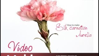 How no make silk flowers  video tutorial silk carnation [upl. by Eednac]