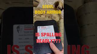 Steel Body Armor  is SPALLING deadly safety armor shorts army testing shortvideo [upl. by Quillan]